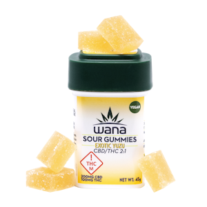WANA - WANA SOUR GUMMIES EXOTIC YUZU 2:1 200MG CBD : 100MG THC
