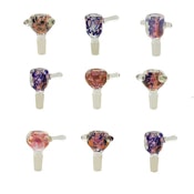 Yellow Bird | Gold & Silver Fumed Glass Bowl 14mm