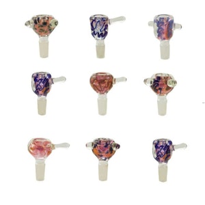 Smoke Point - Yellow Bird | Gold & Silver Fumed Glass Bowl 14mm