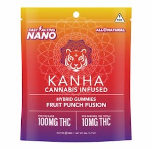 KANHA - [Kanha] THC Gummies - 100mg - Fruit Punch Fusion (H)