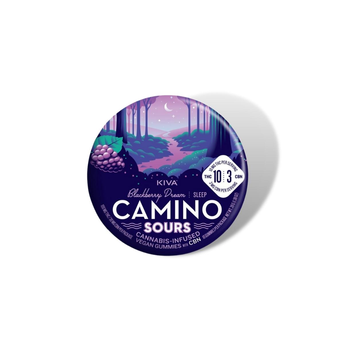 Blackberry Dream (Deep Sleep) (I)  | Camino Sours Gummies 100mg THC 30mg CBN | KIVA