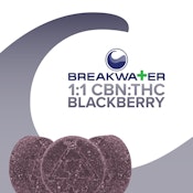 [MED] Breakwater | Blackberry 1:1 CBN:THC | 100mg Soft Chews