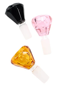 THE SWEET SPOT - DIAMOND CUT 14.5MM COLORED GLASS BOWL | ACCESSORIES