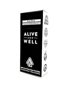 ALIVE & WELL - ALIVE AND WELL: KUSH MINTS 1G LIVE RESIN CART