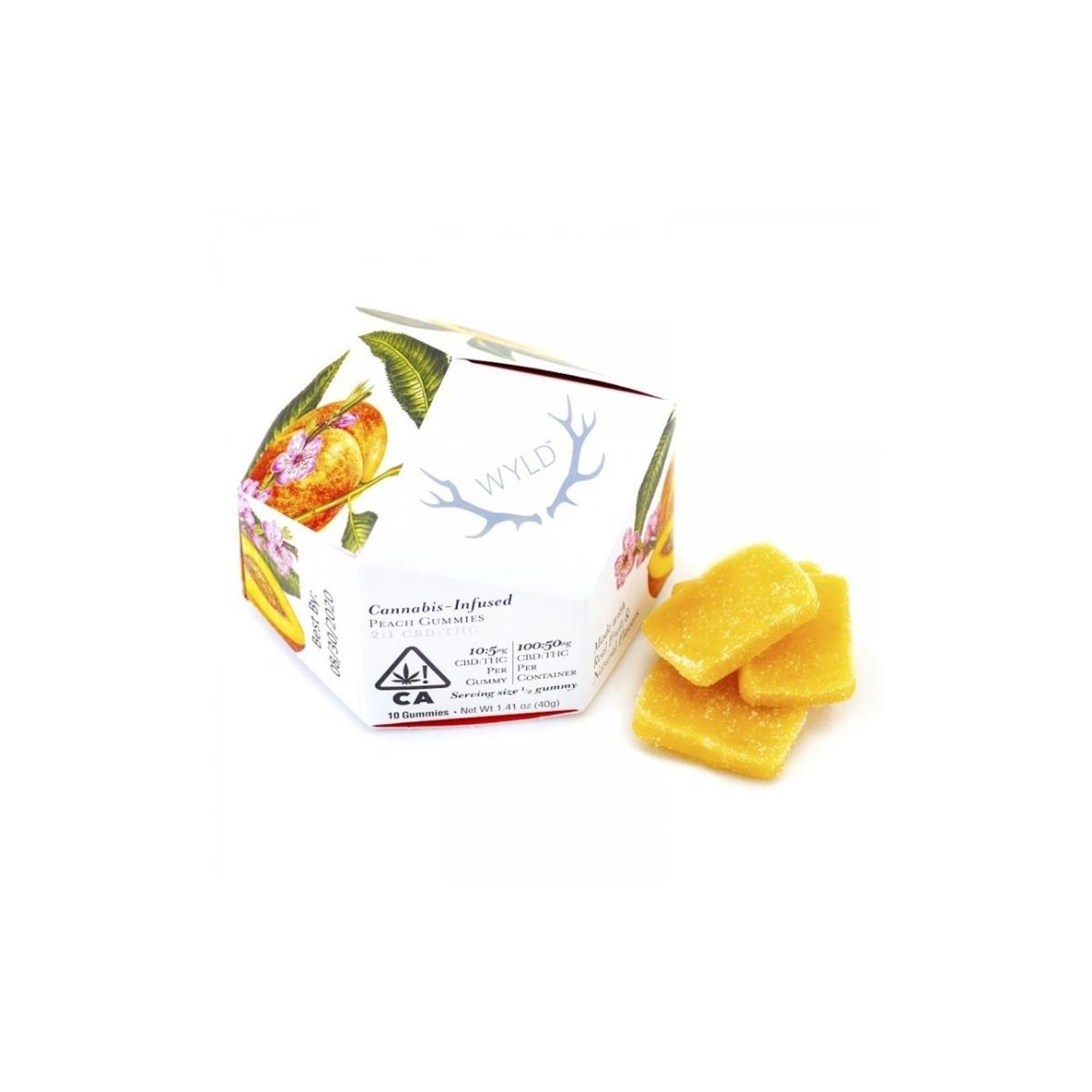 Peach (H)  | 2:1 Gummies 100mg CBD: 50mg THC | Wyld