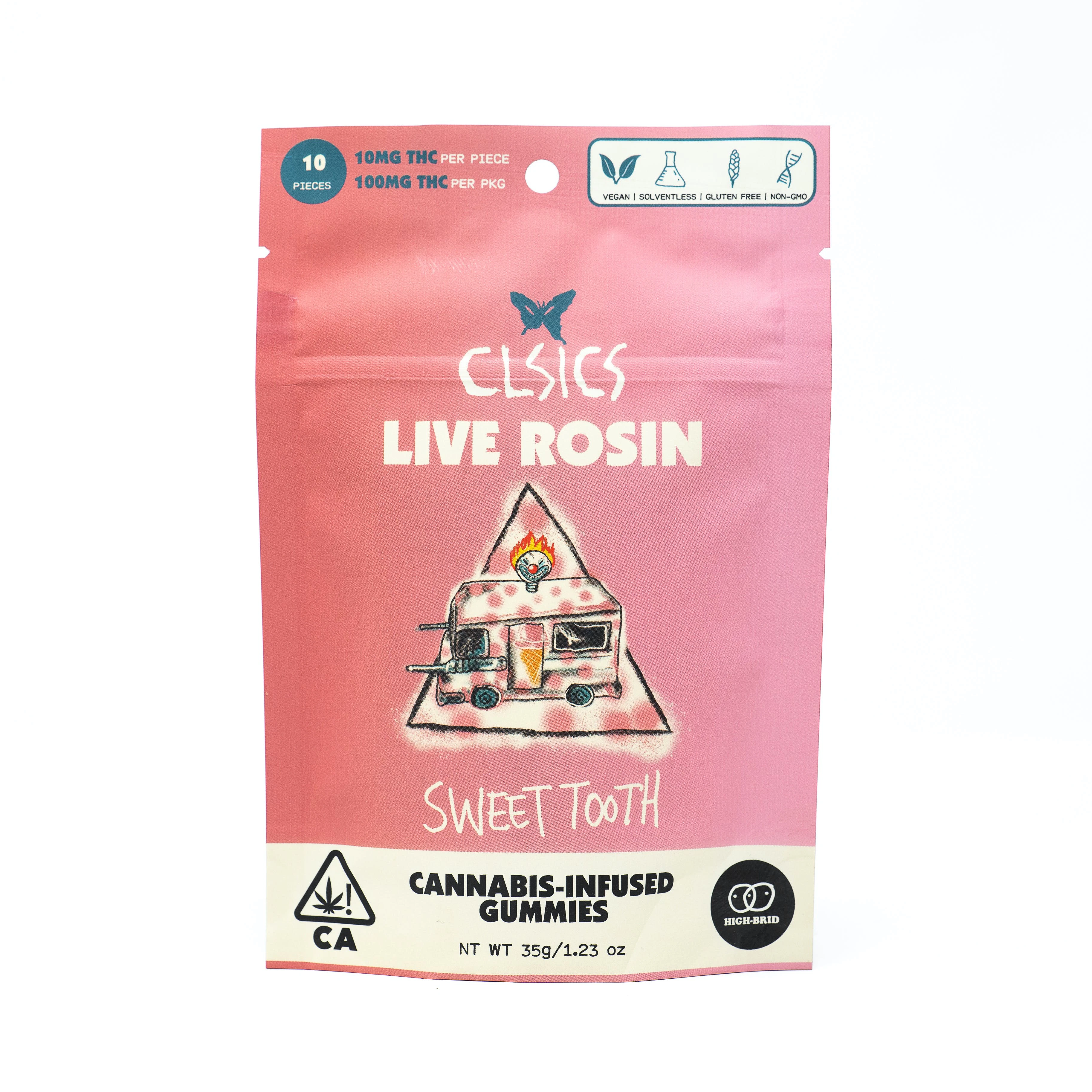 CLSICS - CLSICS Sweet Tooth Strawberry Shortcake Live Rosin Gummies 100mg Main Image