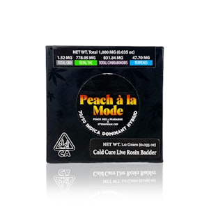 TEAM ELITE GENETICS - TEAM ELITE GENETICS - Concentrate - Peach A La Mode - Cold Cure Live Rosin Badder - 1G