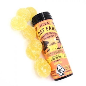 Lost Farm - Juicy Peach - Mimosa Live Resin Gummies 100mg