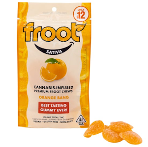 Orange 10 pack Gummies 100mg - Froot