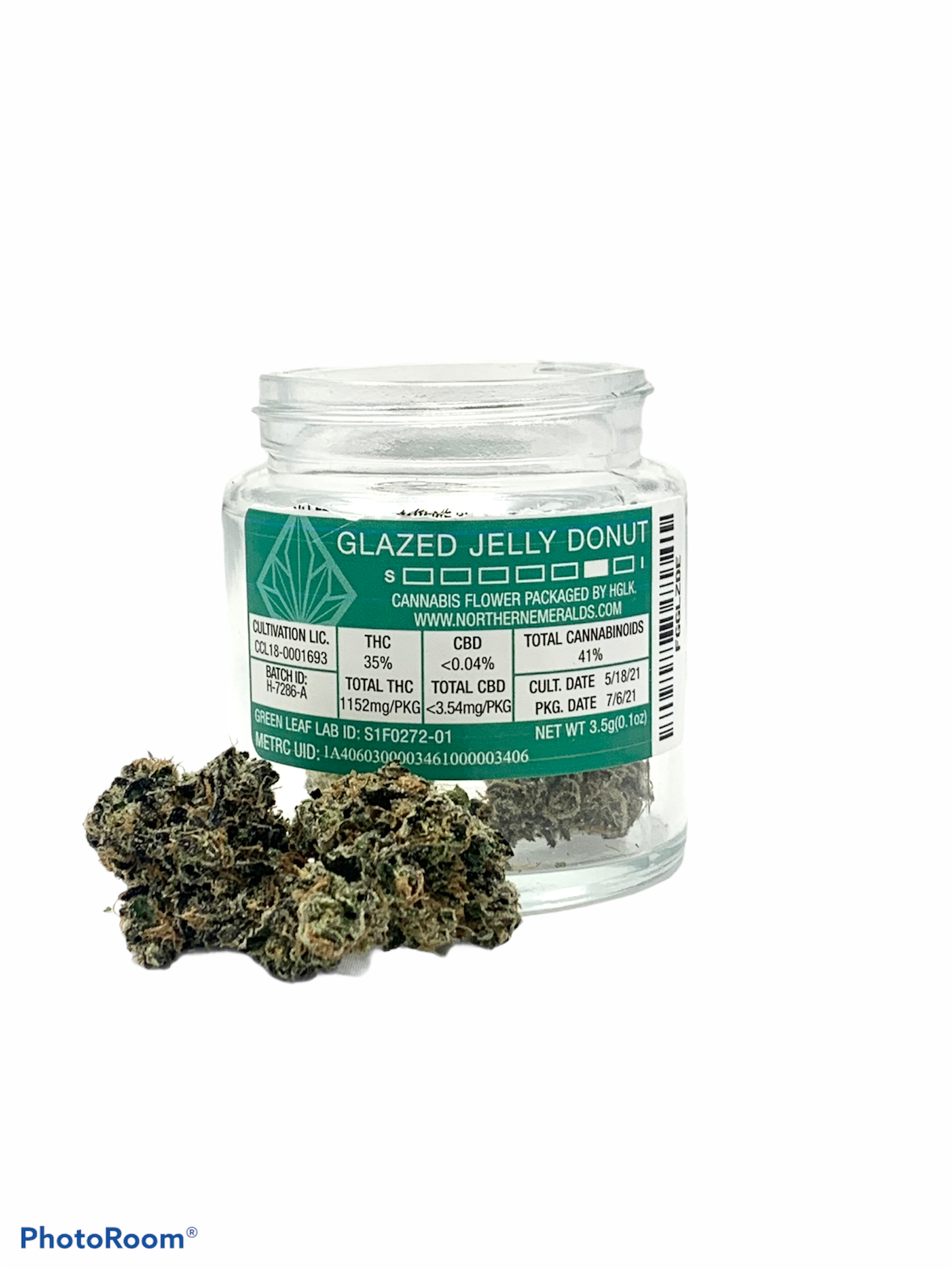 NORTHERN EMERALDS PR GLAZED JELLY DONUT 3.5G Cannabis Dispensary Near Port Hueneme