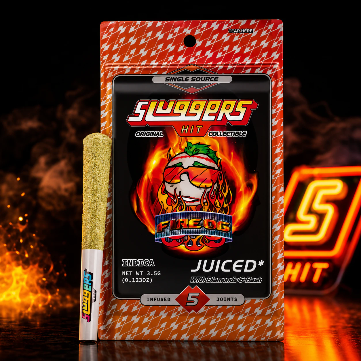 SLUGGERS HIT - Sluggers | 1pk 0.7g Infused Preroll | Juiced | Fire OG Main Image