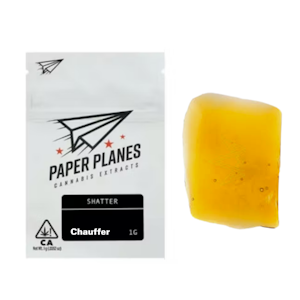 Paper Planes Extracts - 1g Chauffer Cured Resin Shatter - Paper Planes