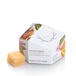 WYLD - Peach 2:1 CBD:THC 10pk Gummies - 50mg