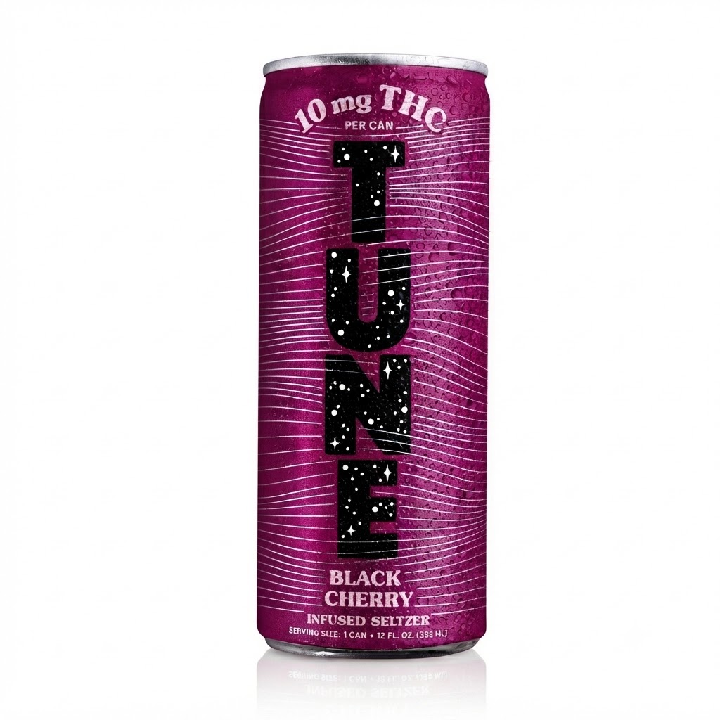 Black Cherry | 10mg THC 12oz Infused Seltzer  (Drink)  -Back Fridge Top