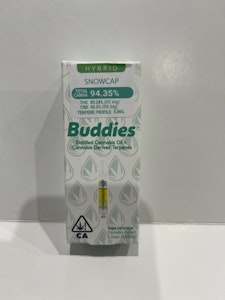 Buddies - Snowcap 1g Distillate Cart - Buddies