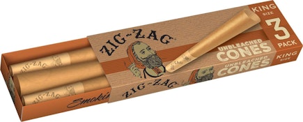 Zig Zag Unbleached Cones Ultra Thin 3pk