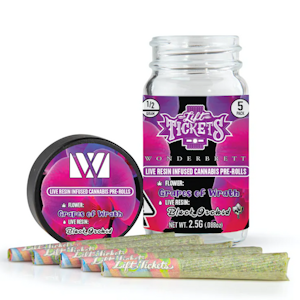 LIFT TICKETS - Lift Tickets 5pk Prerolls - Grapes of Wrath x Black Orchid 39%