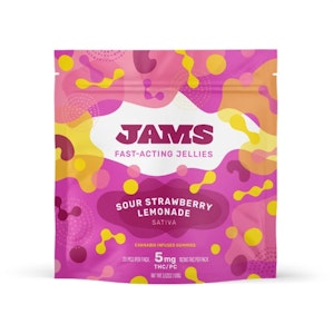 JAMS - [REC] JAMS Fast Acting | Sour Strawberry Lemonade | Sativa | 100mg/20pk Soft Chews 