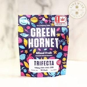 Green Hornet | Trifecta Mixed Fruit  THC:CBG:CBD Gummies