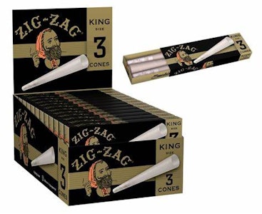 Zig Zag Papers - King Ultra Thin 3 Pack Cones - Zig Zag