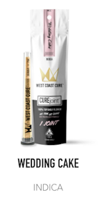 West Coast Cure - Wedding Cake - Pre-Roll - 1g [West Coast Cure]