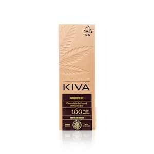 KIVA - KIVA - Edible - Dark Chocolate Bar - 100MG