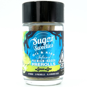 Sugar Sweeties - Lemon Lime 2.5g 5 Pack Infused Pre-Rolls - Sugar Sweeties