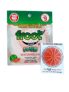 Froot Gummies - Froot Gummy 100mg Sour Watermelon Hybrid
