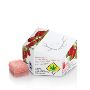 WYLD - Wyld | Strawberry Gummies | CBD + Hybrid Enhanced | DOH | 200mg CBD : 20mg THC