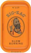 Zig Zag Orange Metal Rolling Tray 7"x11"