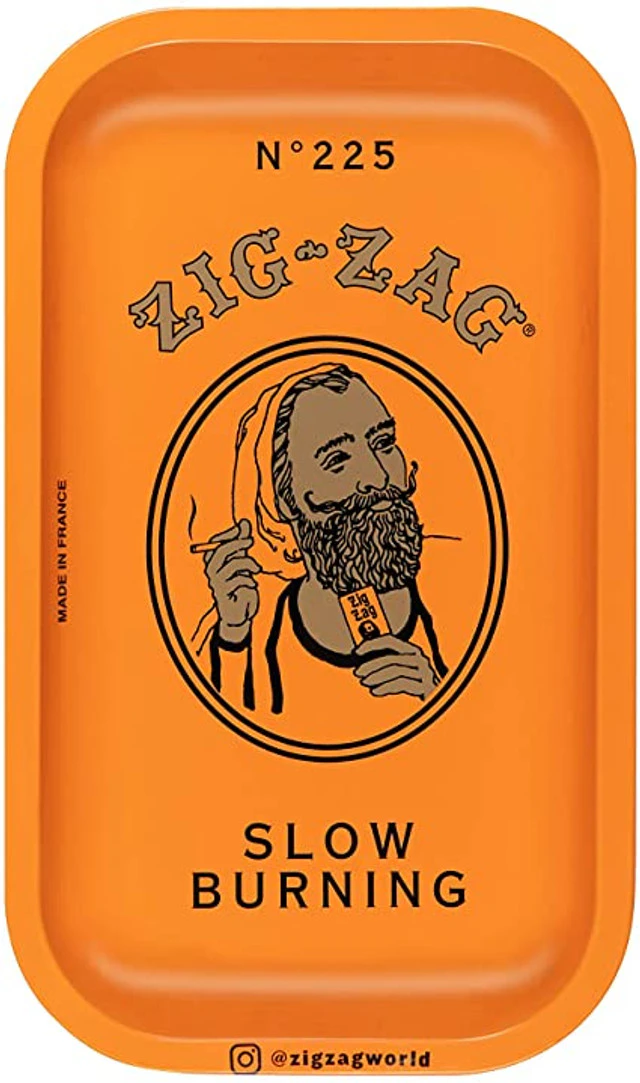 Zig-Zag - Zig Zag Orange Metal Rolling Tray 7"x11" Main Image