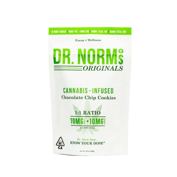 Dr. Norm's - Dr. Norm's 1:1 Focus Wellness Chocolate Chip Cookies 100mg ( 10pk ) Main Image