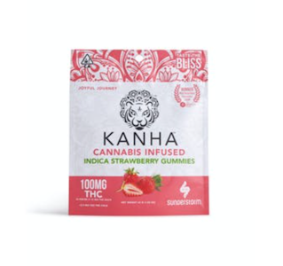 Kanha - Indica Strawberry | 100mg THC Edible | Kanha