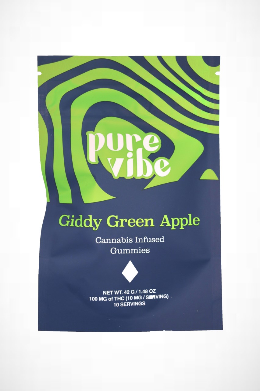 Pure Vibe Giddy Green Apple Mg Housing Works Cannabis Co Nyc