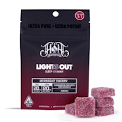 Heavy Hitters | Midnight Cherry | Gummies | [200mg] 100mg THC/ 100mg CBN | 5pc | Indica