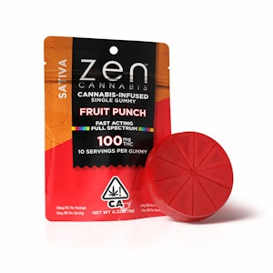 Zen - Sativa - Fruit Punch | Single Gummy 100mg