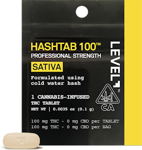 LEVEL - LEVEL - Cold Water Hash Tablet 100MG (Sativa) - HASHTAB 100