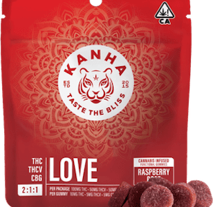 KANHA - [Kanha] NANO Gummies - 100mg - 2:1:1 Raspberry Rose (Love)