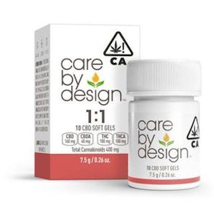 CARE BY DESIGN - [Care By Design] CBD Soft Gels - 1:1 - 10ct