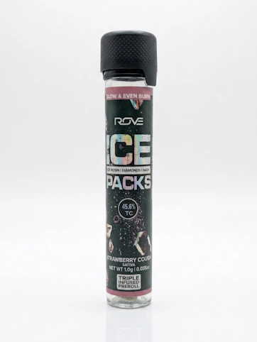 ROVE - Strawberry Cough -Sativa- Triple Infused Ice Packs (Rosin, Hash, and Diamonds) 1G (Pre-Roll) | Rove   -H11 MIDDLE 1