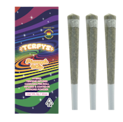 Terpys - 3pk Preroll Pineapple Whip - Terpene/Diamond Infused Preroll - Hybrid - 3g