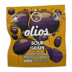 Olio - Sour Grape | Traditional Live Rosin Gummies | 100mg