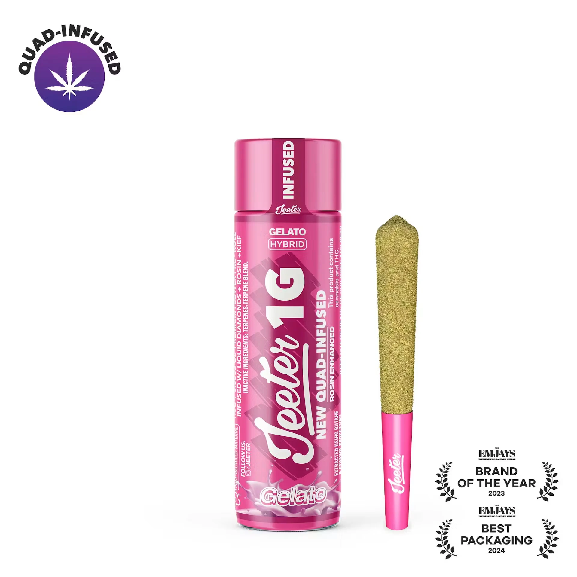 Jeeter - Jeeter | Gelato | Premium Indoor | Quad-Infused Rosin Enchanced Preroll | 1g Main Image