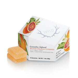 WYLD Gummies - 200mg 1:1 THC:CBC Blood Orange Gummies (10mg THC, 10mg CBC - 10 pack) - WYLD