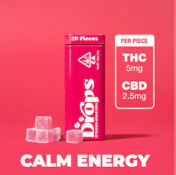 Drops - 20ct. 50mg CBD:100mg THC (Calm Energy) - Raspberry