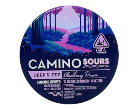Camino Gummies Sour Blackberry Dream CBN 1:1