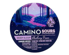 Kiva Camino Gummies Sour Blackberry Dream CBN 1:1