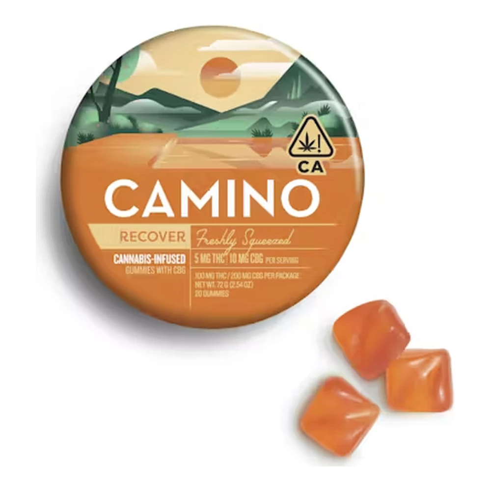 Kiva Confections - Camino | Freshly Squeezed 5:10 | Recover | CBG Gummies | 20pk | 100mg Main Image