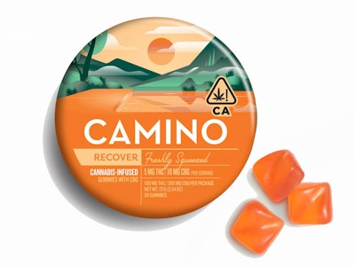 CAMINO - Camino - 'Recover' Freshly Squeezed - 100mg THC/200mg CBG Gummies - 20pk