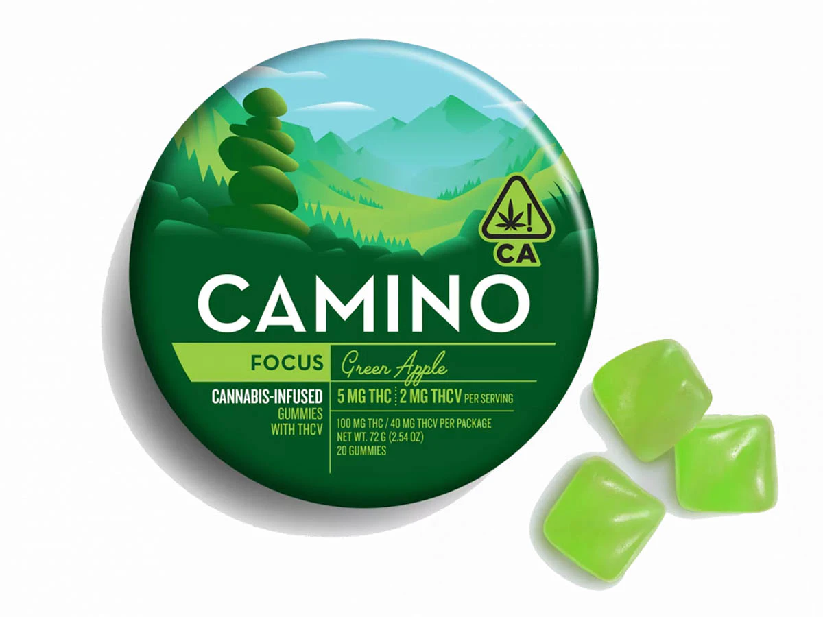 Camino - Camino - 'Focus' Green Apple - 100mg THC/40mg THCV Gummies - 20pk Main Image